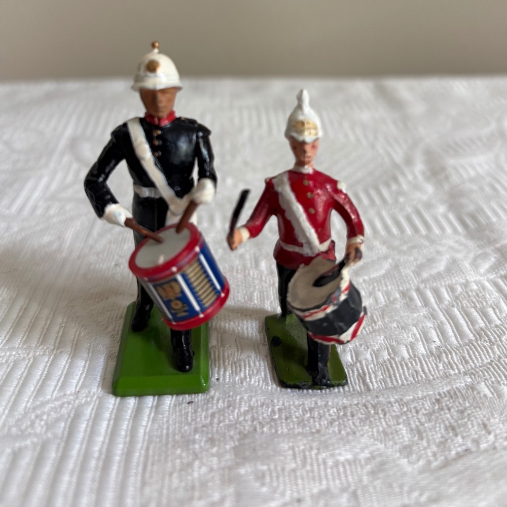 Two Lead Soldiers Marching Band Drummers
